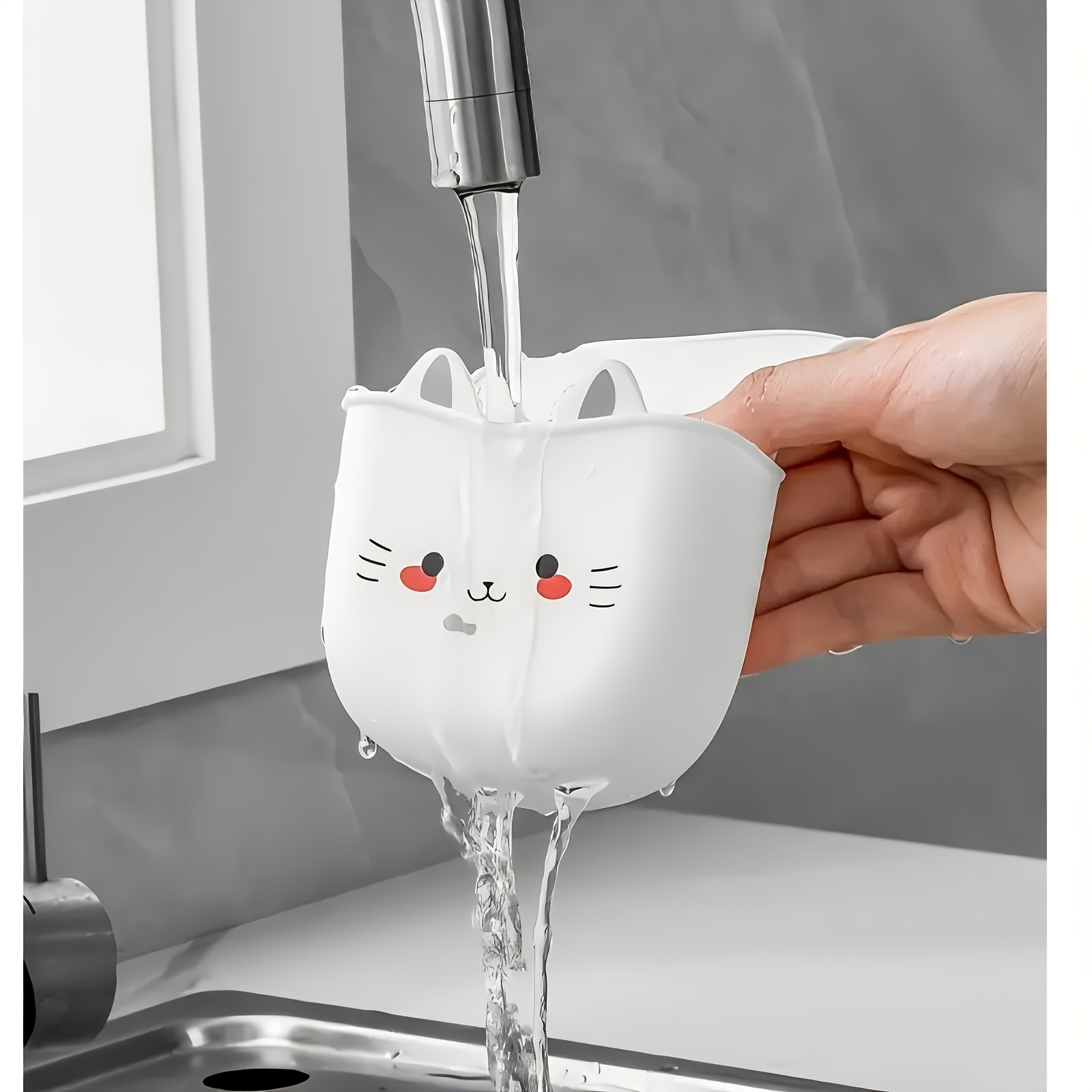 Cartoon Cat Basket Soft Buckle - Silicone Tap Washer recension och pris